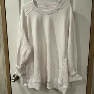Aerie Cream Crew Neck Sweater